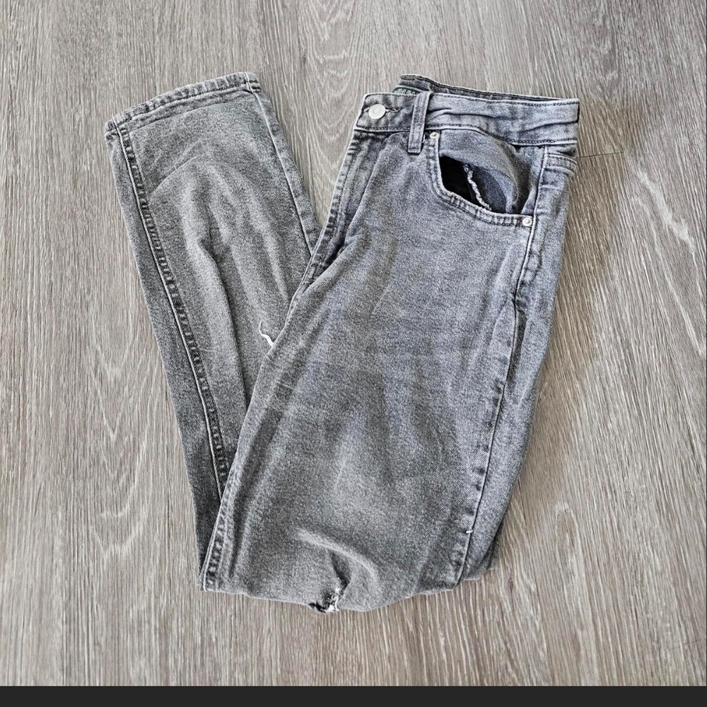 Gray Black Denim Jeans
